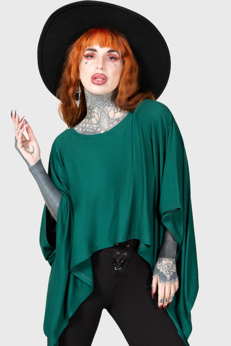 Killstar Celestial Bodies Top [TEAL] Verdes | 25143-ZYRJ
