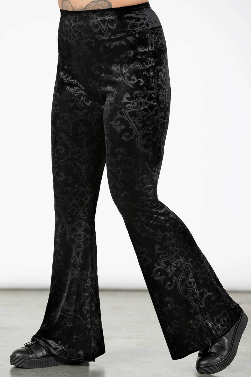 Killstar Chill Daze Yoga Pants Negros | 64702-NHEJ