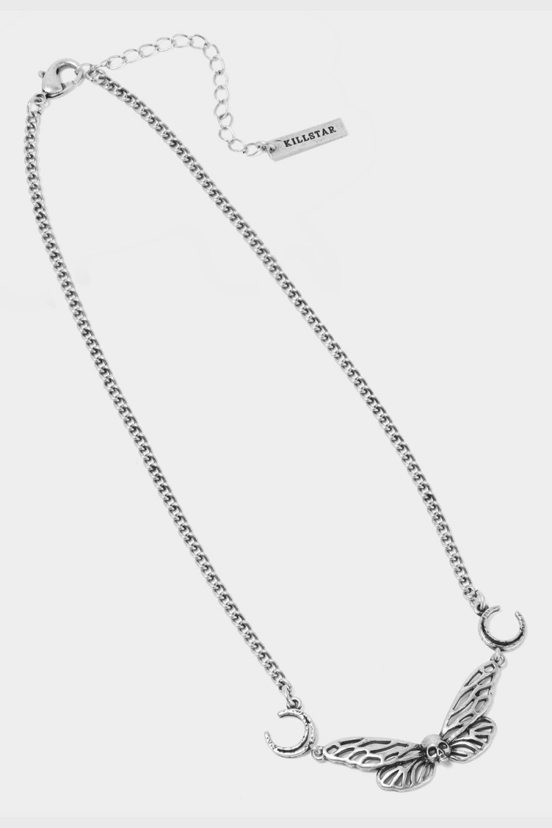 Killstar Cicada Curse Choker Plateados | 62813-RLXM