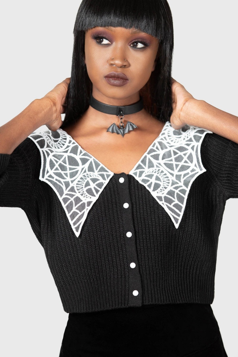 Killstar Clarita Chlo Cardigan Negros | 18574-SKTX