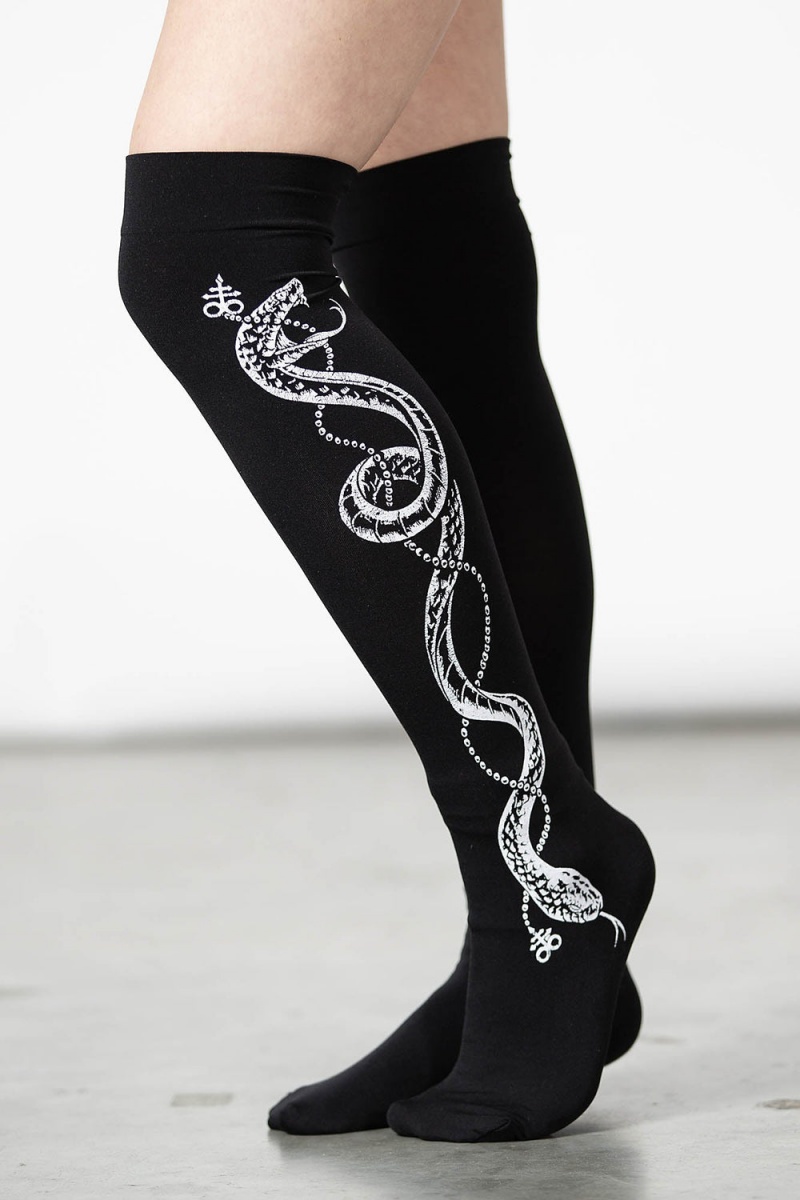 Killstar Cobra Maiden Stockings Negros | 75186-YRWG