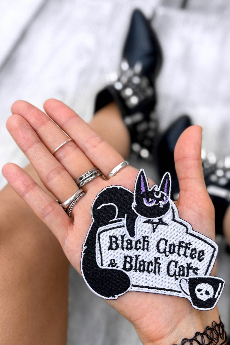 Killstar Coffee & Cats Patch Negros | 82794-DHRK