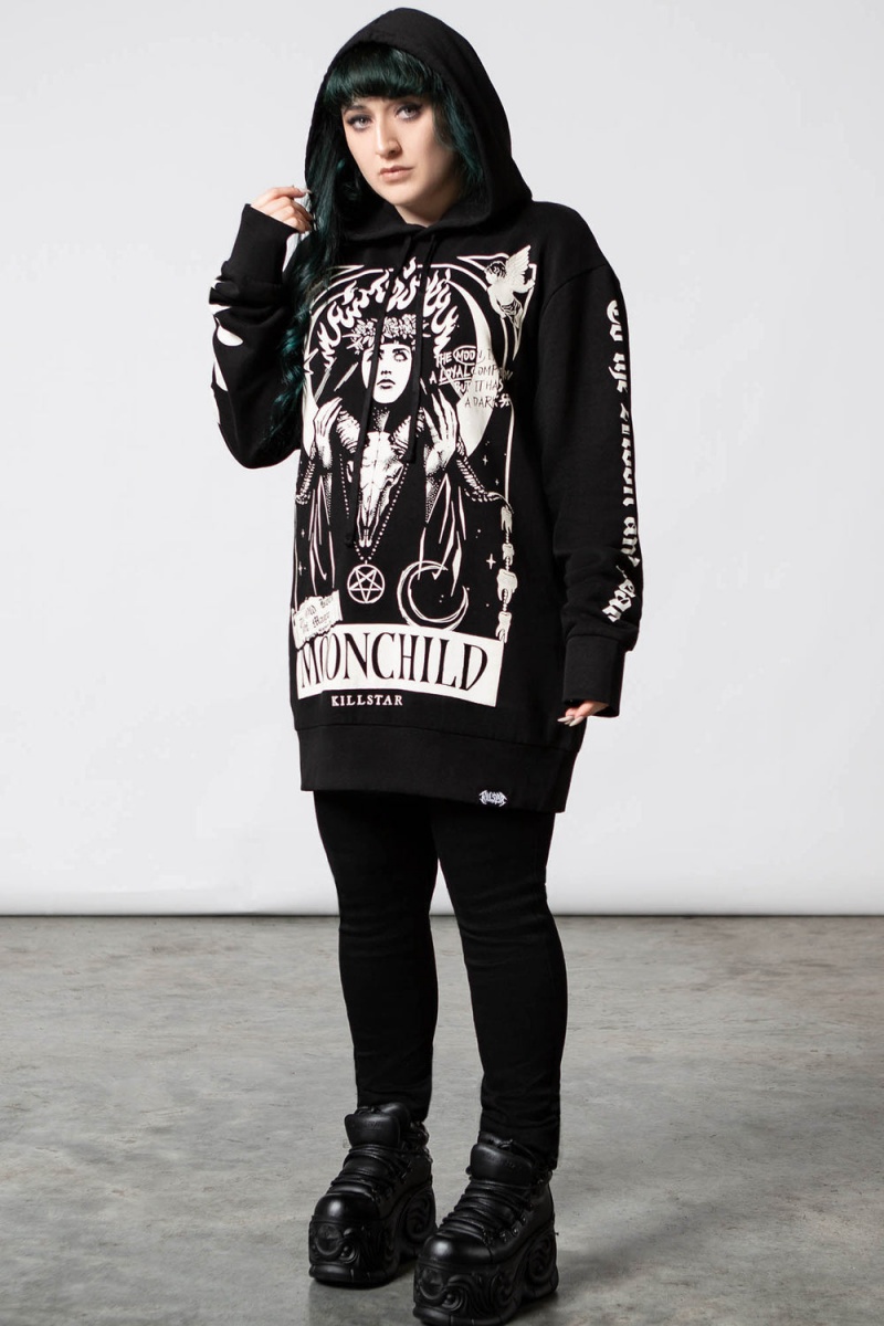 Killstar Companion Hoodie Negros | 14260-LHGK