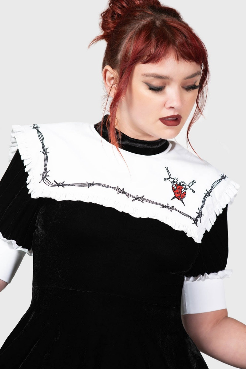 Killstar Cora Vestido Negros | 58263-PDRU