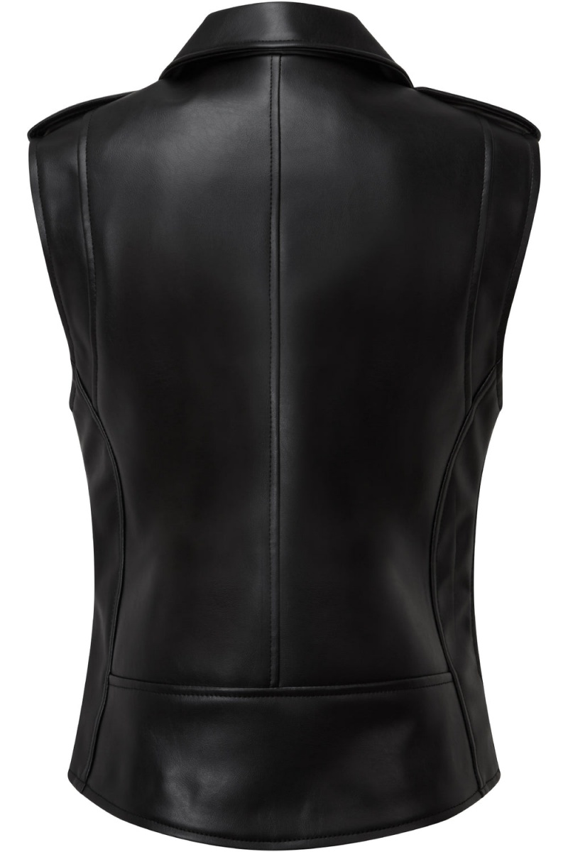 Killstar Core Cuero Vest [FAUX LEATHER] Negros | 79542-SCXR