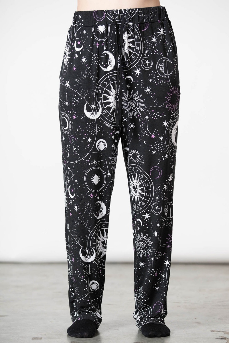 Killstar Corvus Lounge Pants Negros | 92345-AWRK