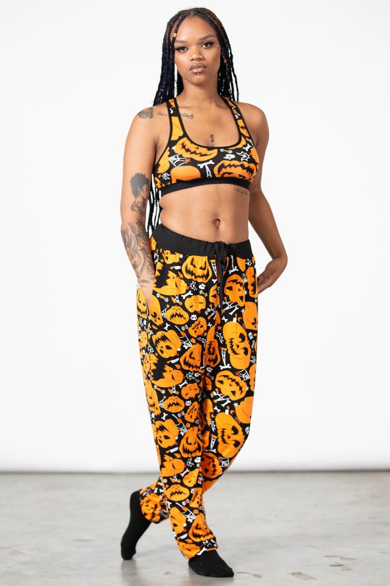 Killstar Creep It Real Sweatpants Negros | 10475-NRWT