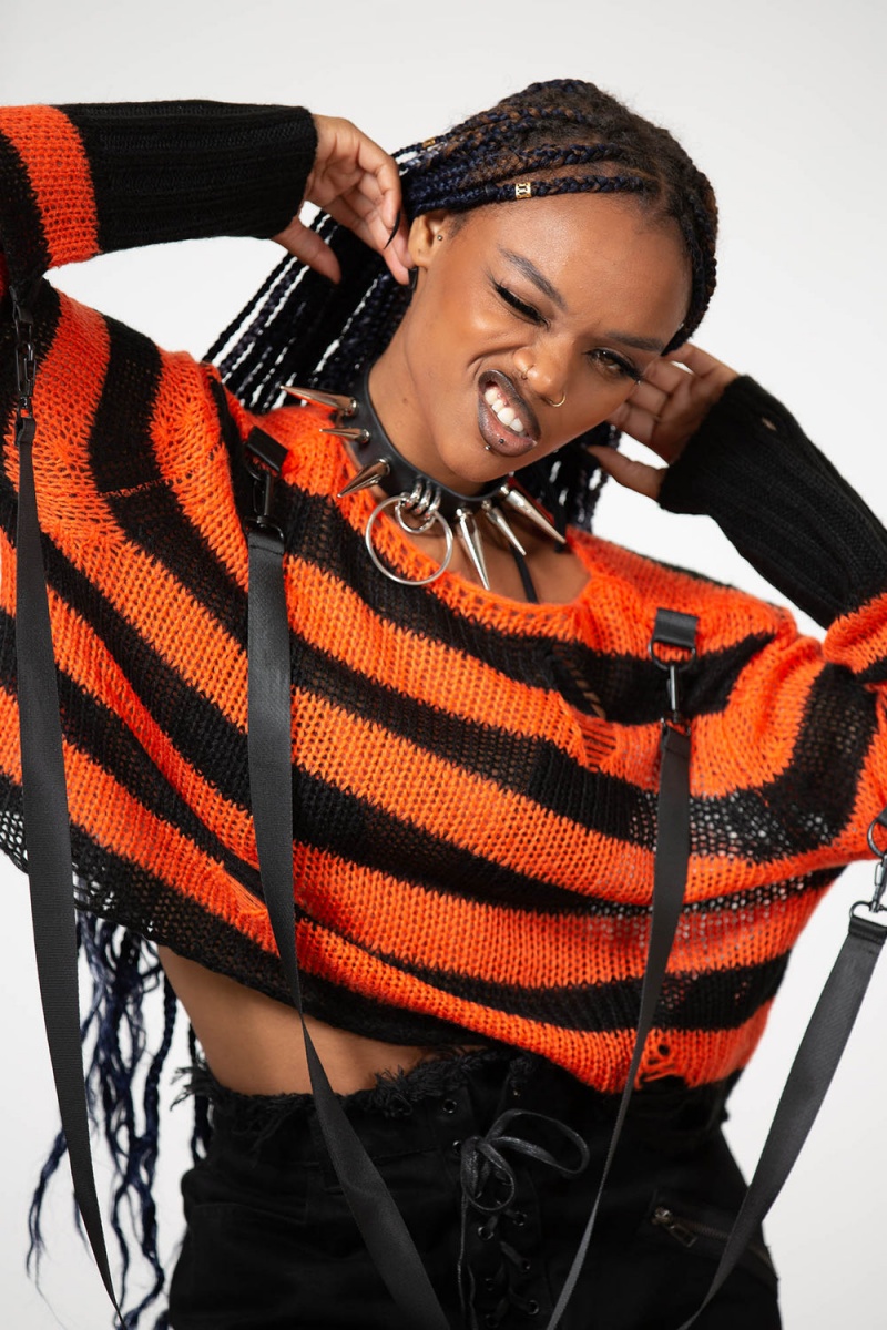 Killstar Creep N' Sleep Knit Sueter Naranjas | 25140-YMJL