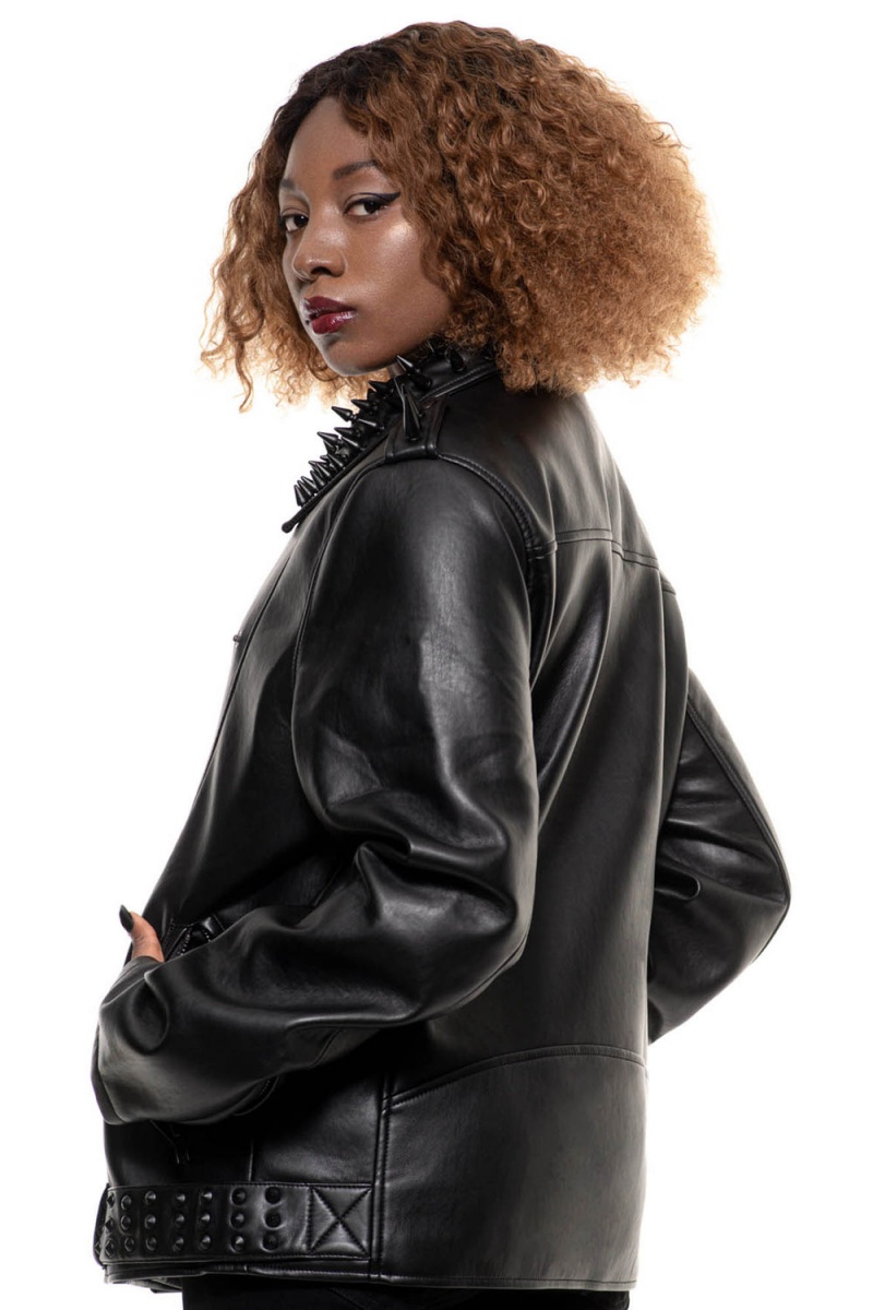 Killstar Creeping Death Ciclismo Jacket [BLACK STUDS] Negros | 01782-LFTI