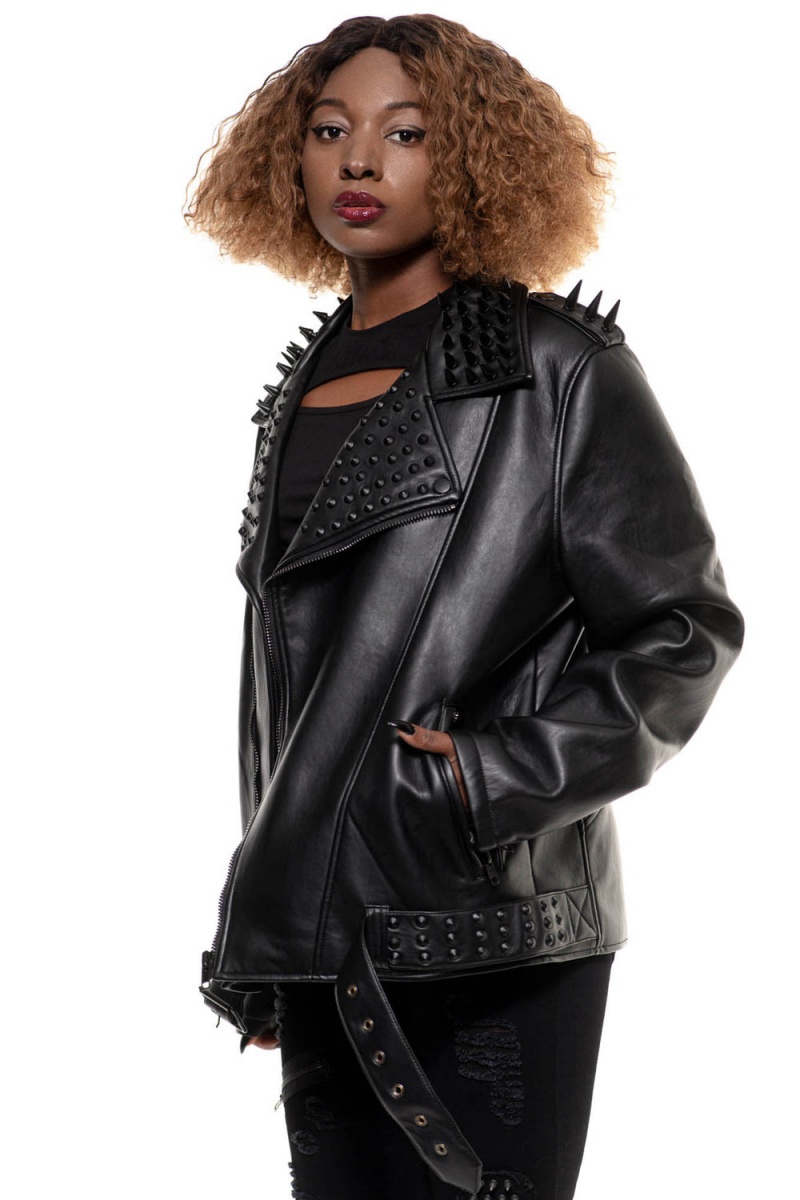 Killstar Creeping Death Ciclismo Jacket [BLACK STUDS] Negros | 01782-LFTI