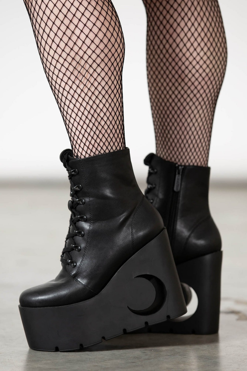 Killstar Crescent Boots Negros | 64715-BTUW