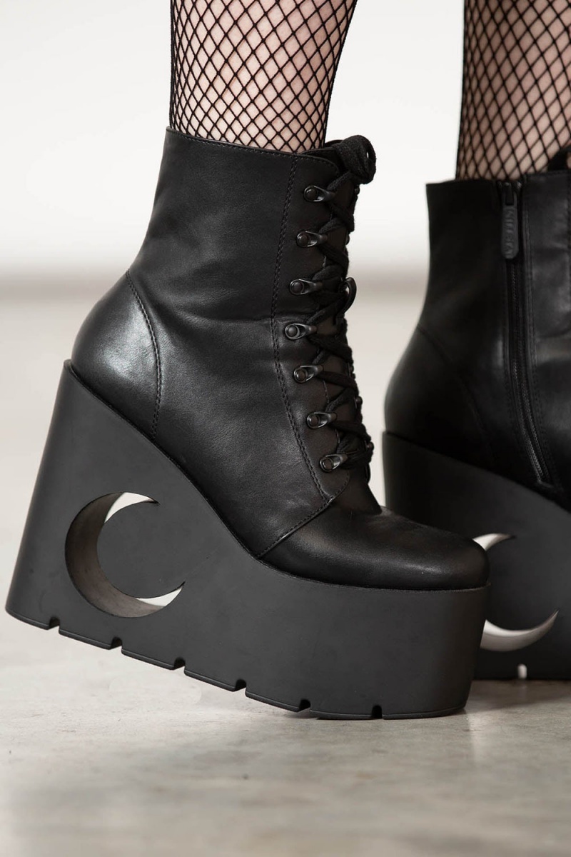 Killstar Crescent Boots Negros | 64715-BTUW