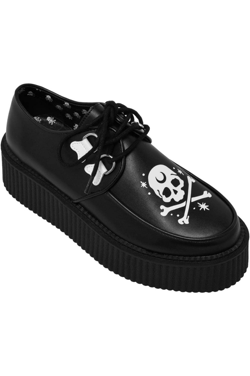 Killstar Crossbones Creepers Negros | 62093-PKWX