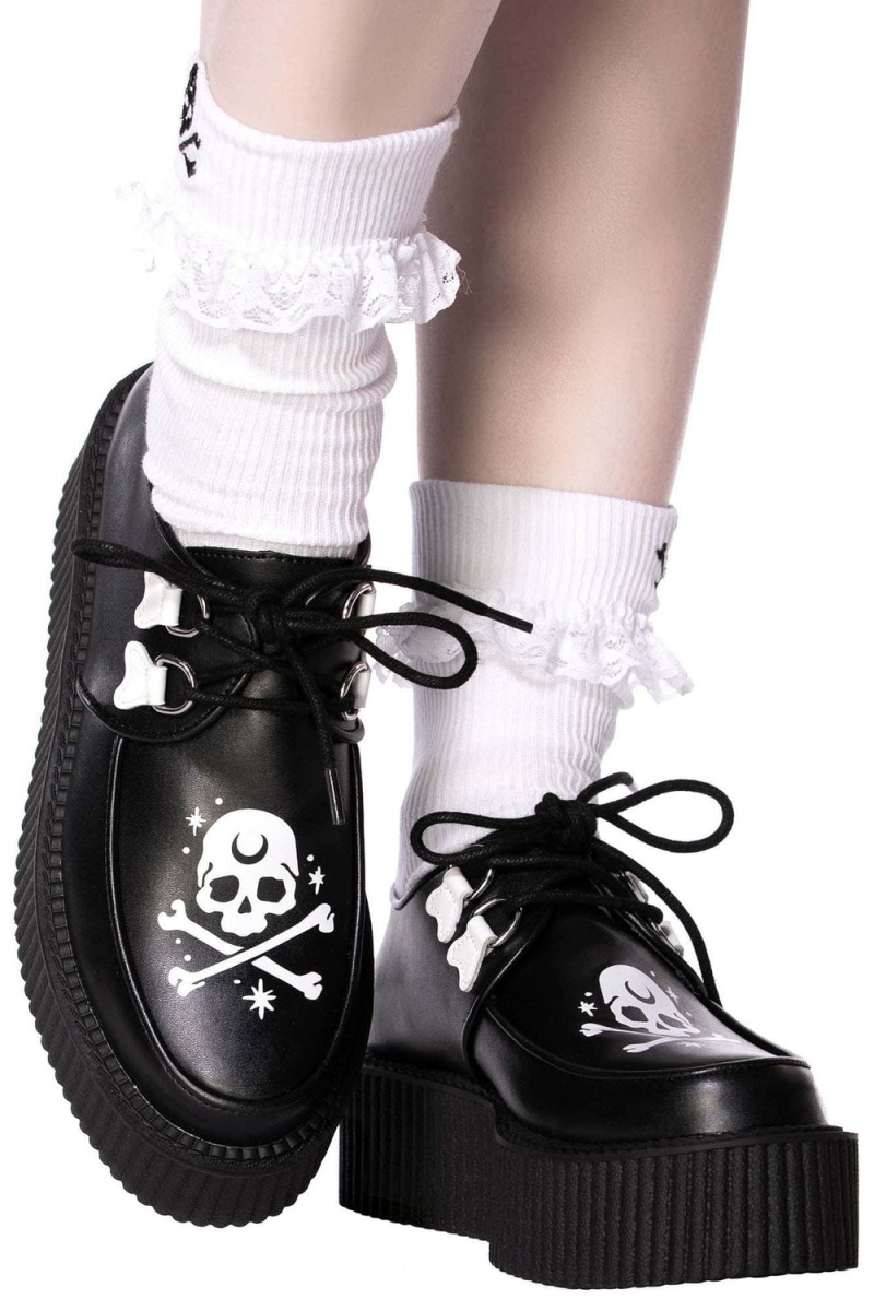 Killstar Crossbones Creepers Negros | 62093-PKWX