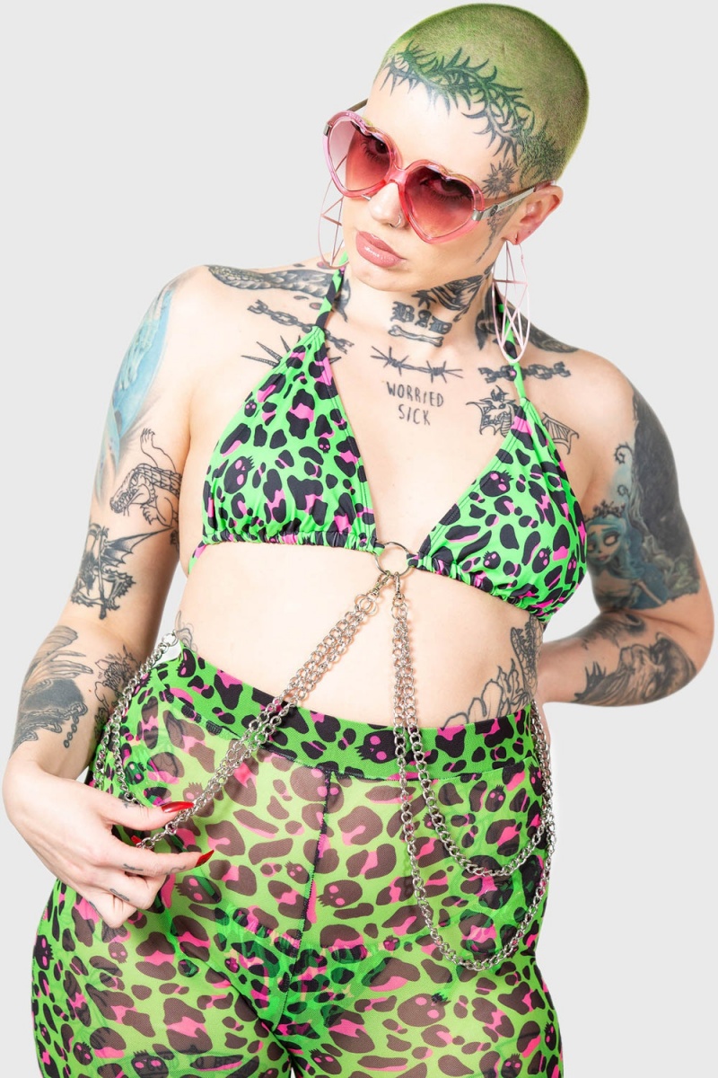 Killstar Crue Bikini Verdes | 57640-DRKI