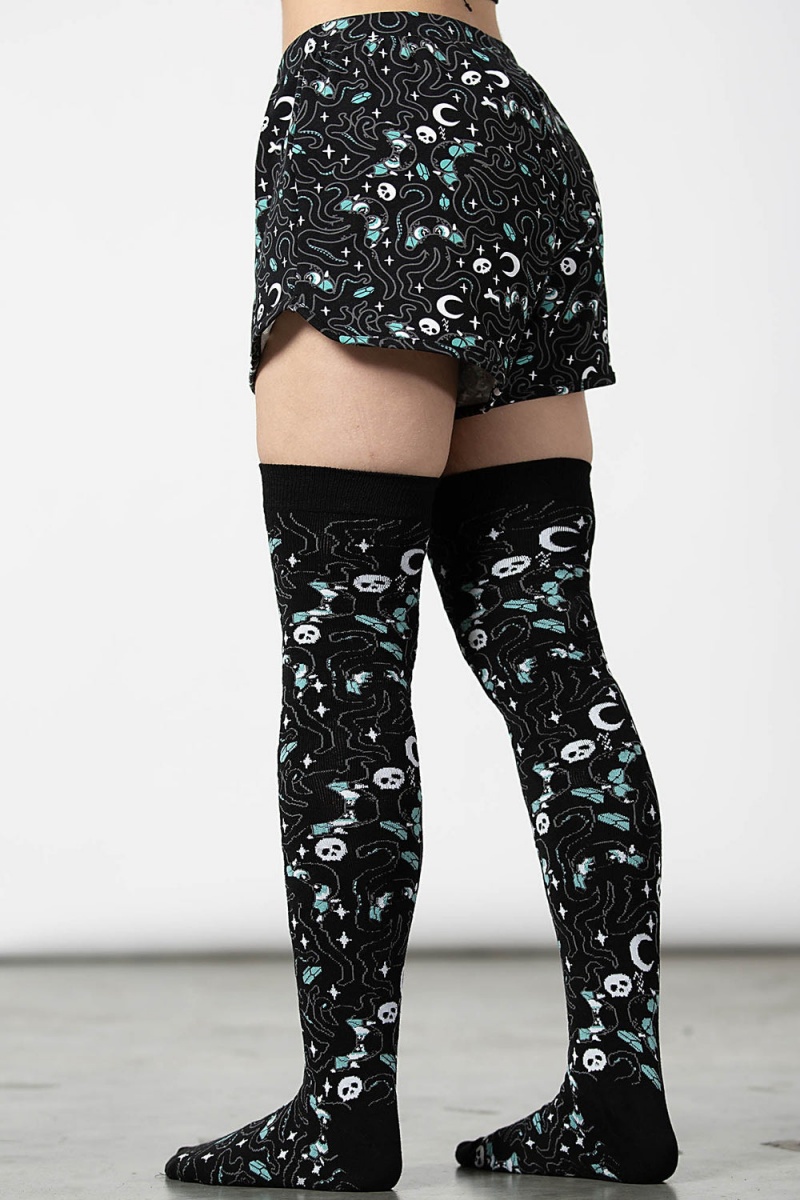 Killstar Cthulhu Long Socks Negros | 82756-TVYI