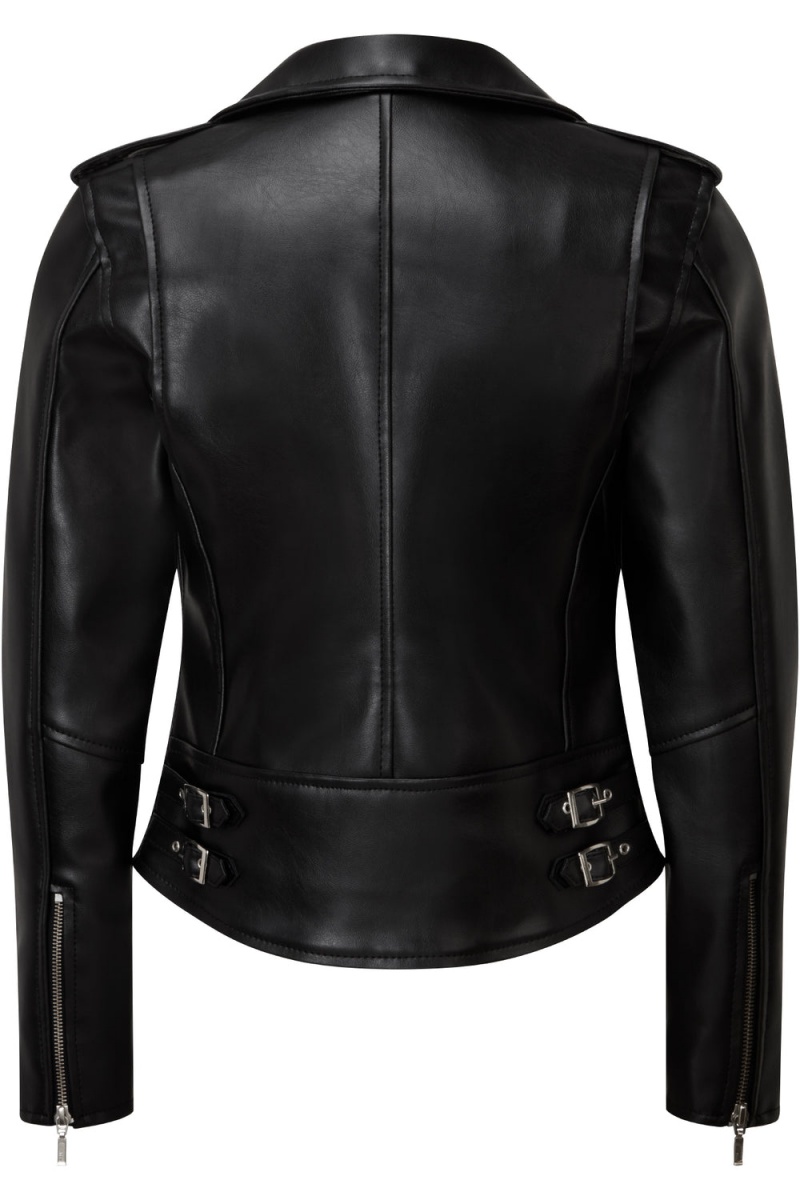 Killstar Cuero Jacket [FAUX LEATHER] Negros | 21356-AOZS