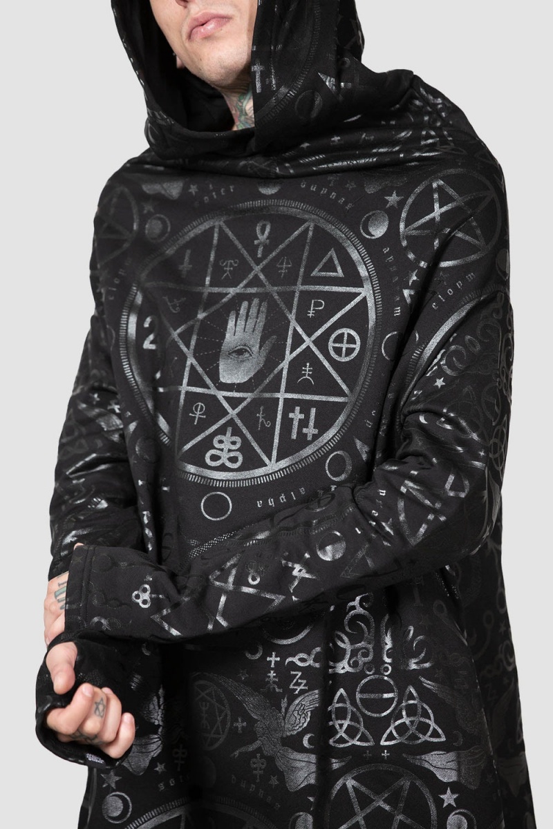 Killstar Cult Ritual Hoodie [B] Negros | 69245-SBQE