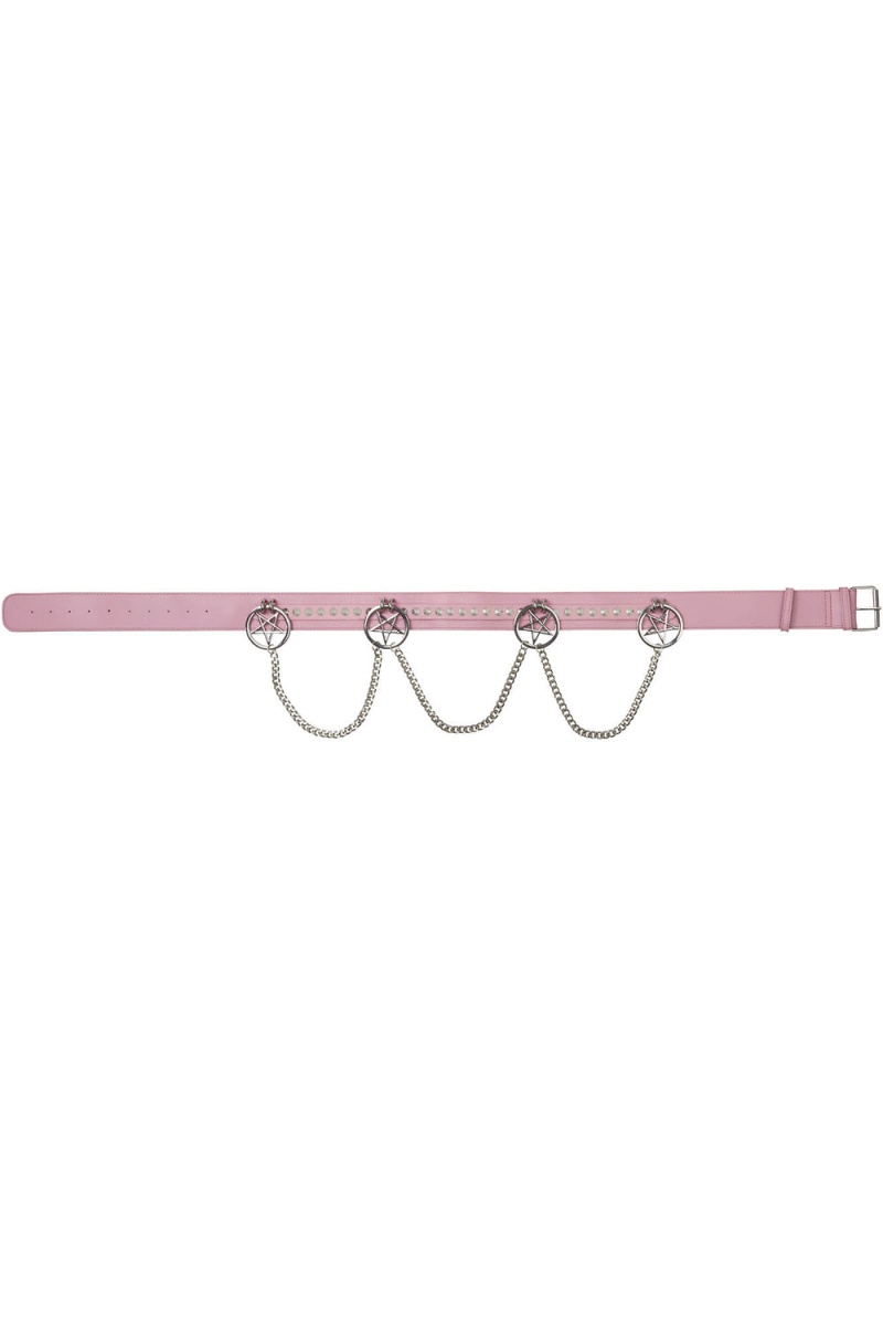 Killstar Curses Belt [PASTEL PINK] [PLUS] Rosas | 64058-FVDP