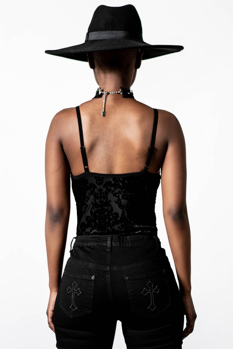 Killstar Daemonic Forces Bodysuit Negros | 75082-DHLX