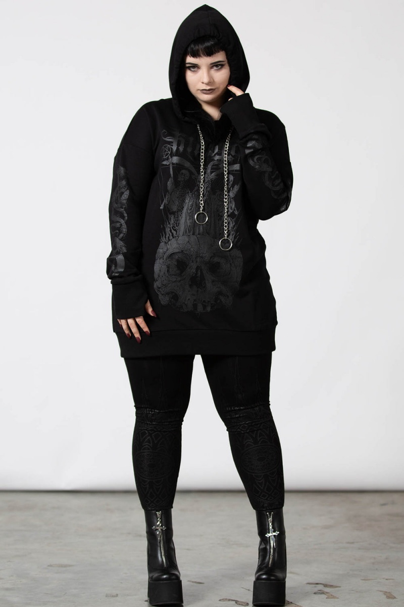 Killstar Damned Hoodie Negros | 73945-MLDQ