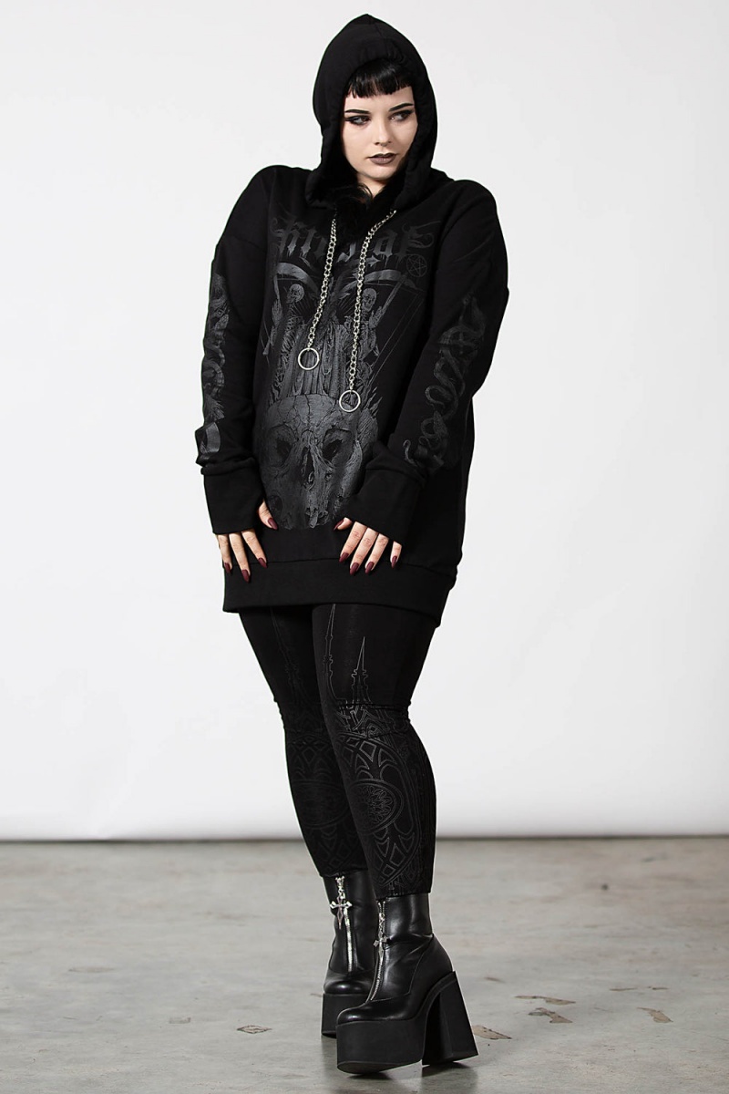 Killstar Damned Hoodie Negros | 90635-EKTO
