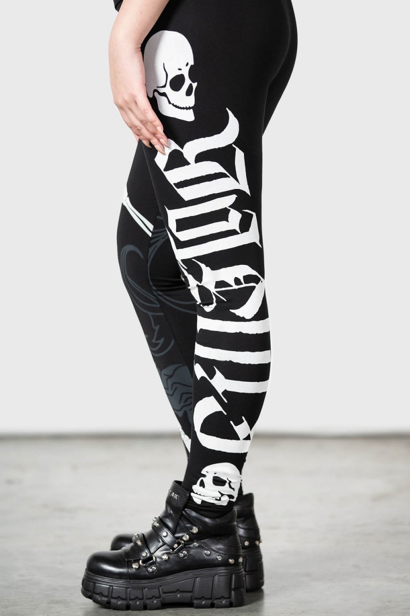 Killstar Danse Macabre Leggings Negros | 76854-YMNG