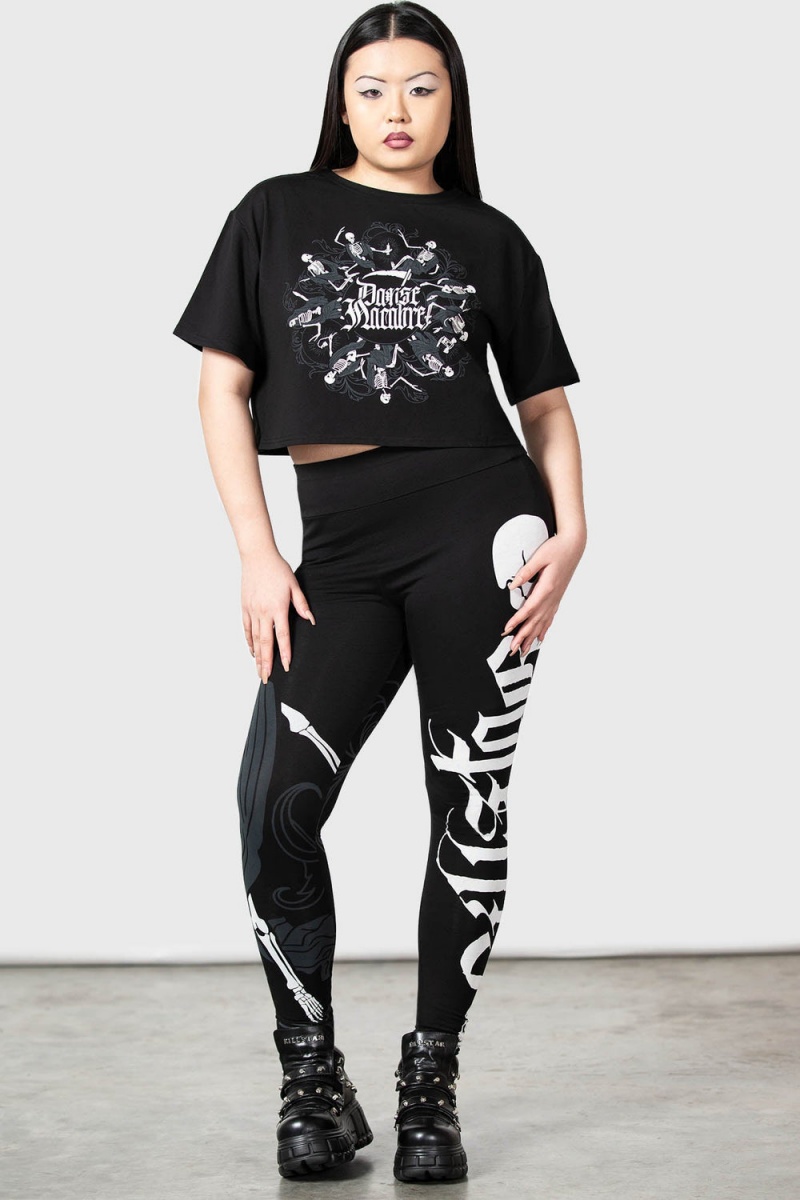 Killstar Danse Macabre Leggings Negros | 76854-YMNG