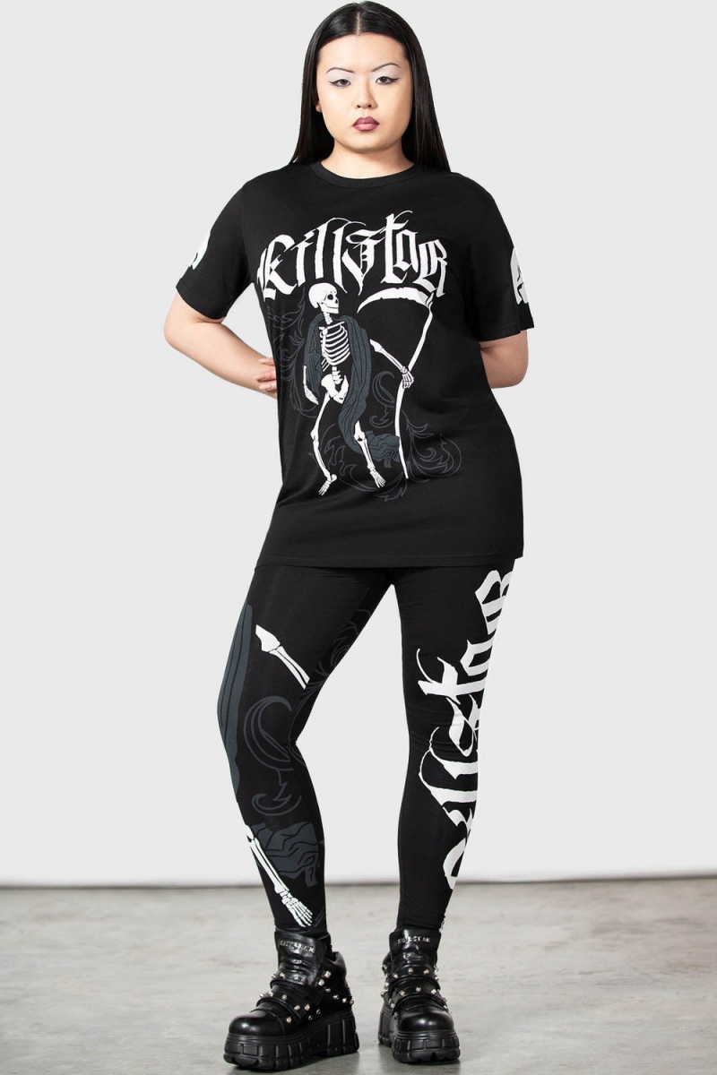 Killstar Danse Macabre T-Shirt Negros | 91760-HEID
