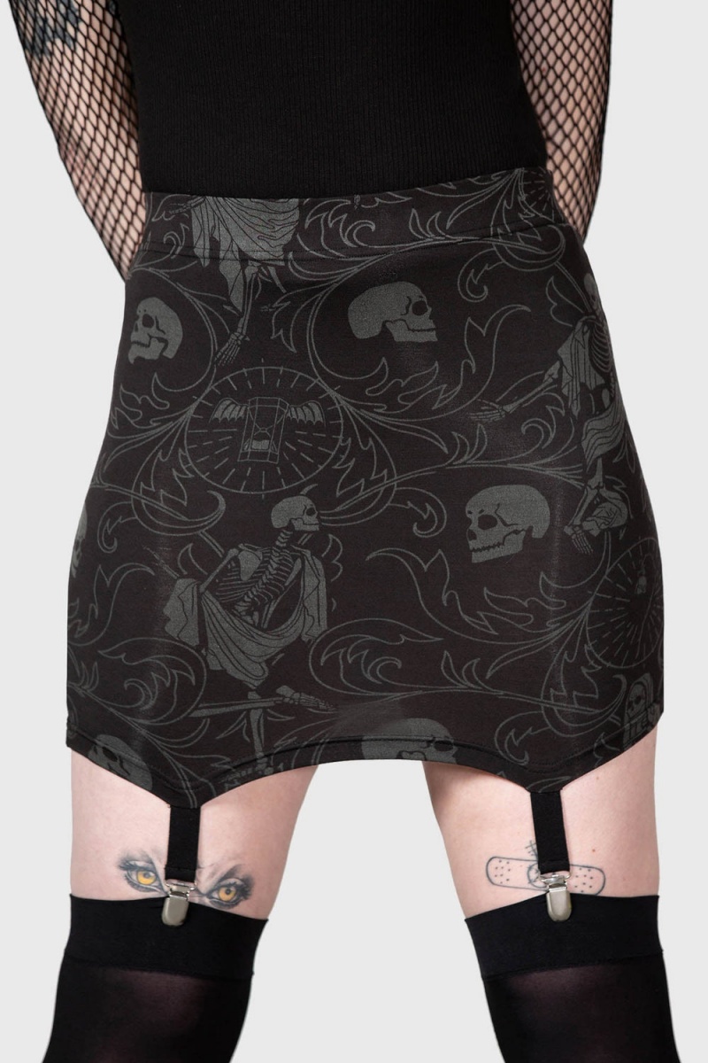 Killstar Danse Mini Skirt Negros | 21873-AQXP