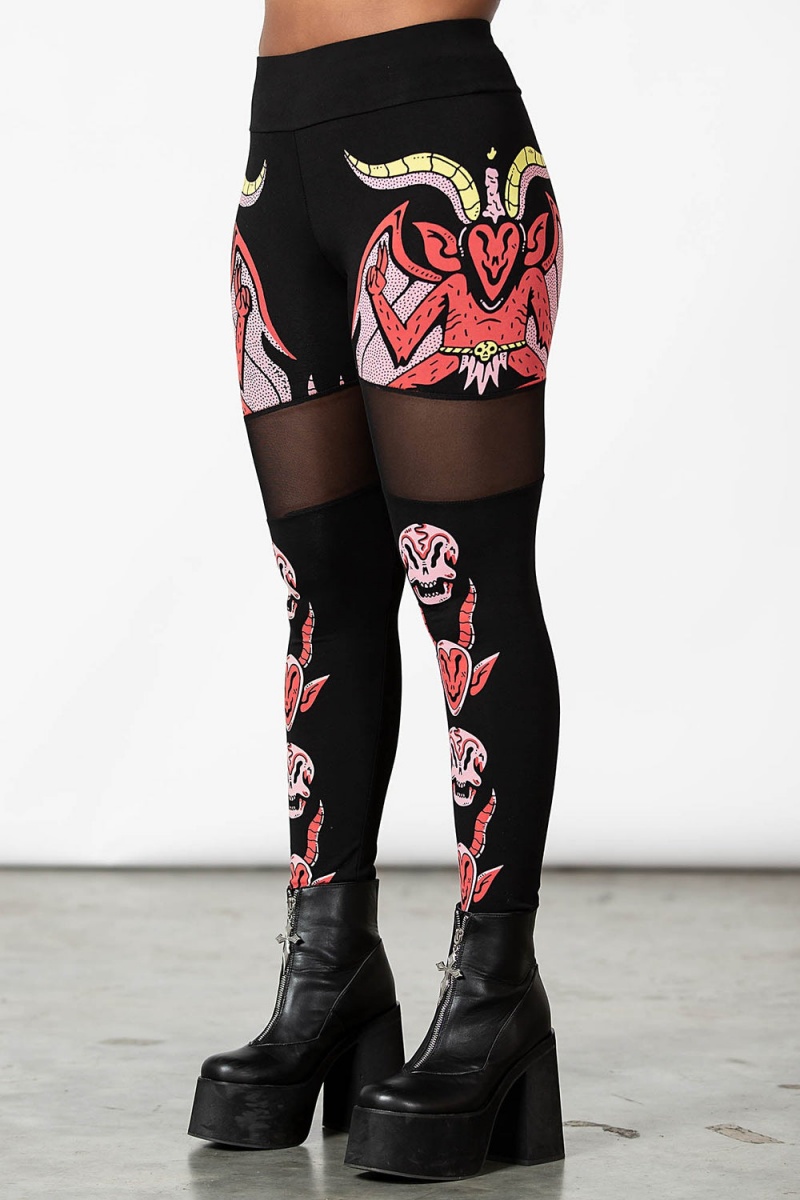 Killstar Daredevil Leggings Negros | 68024-IKWV