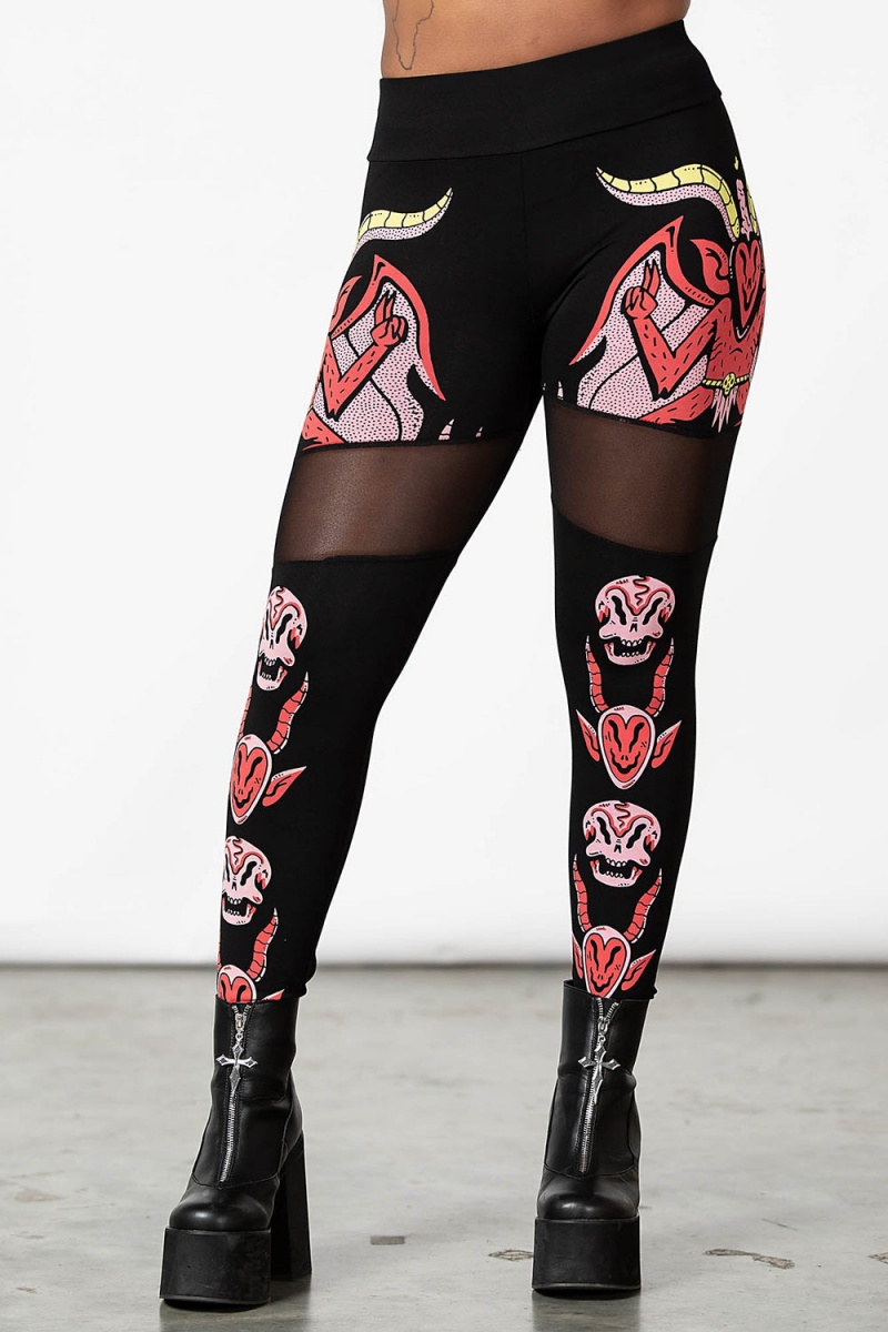 Killstar Daredevil Leggings Negros | 68024-IKWV