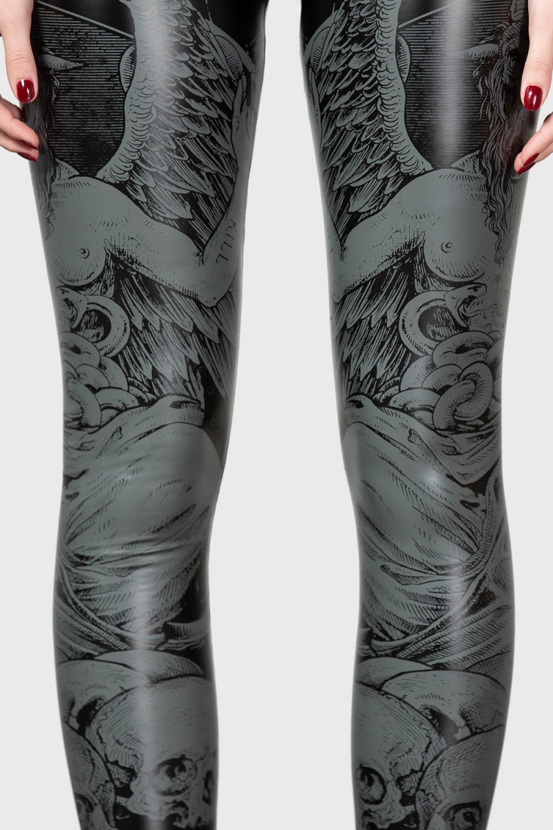 Killstar Dark Forces Leggings Negros | 16749-KOHR