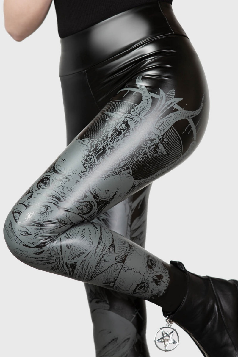Killstar Dark Forces Leggings Negros | 16749-KOHR