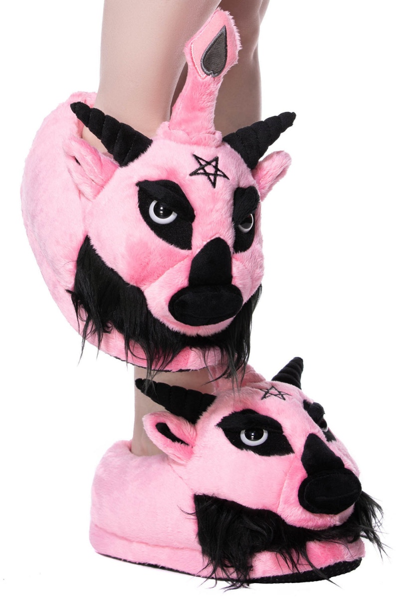 Killstar Dark Lord Slippers [BUBBLEGUM] Rosas | 82713-LVJO