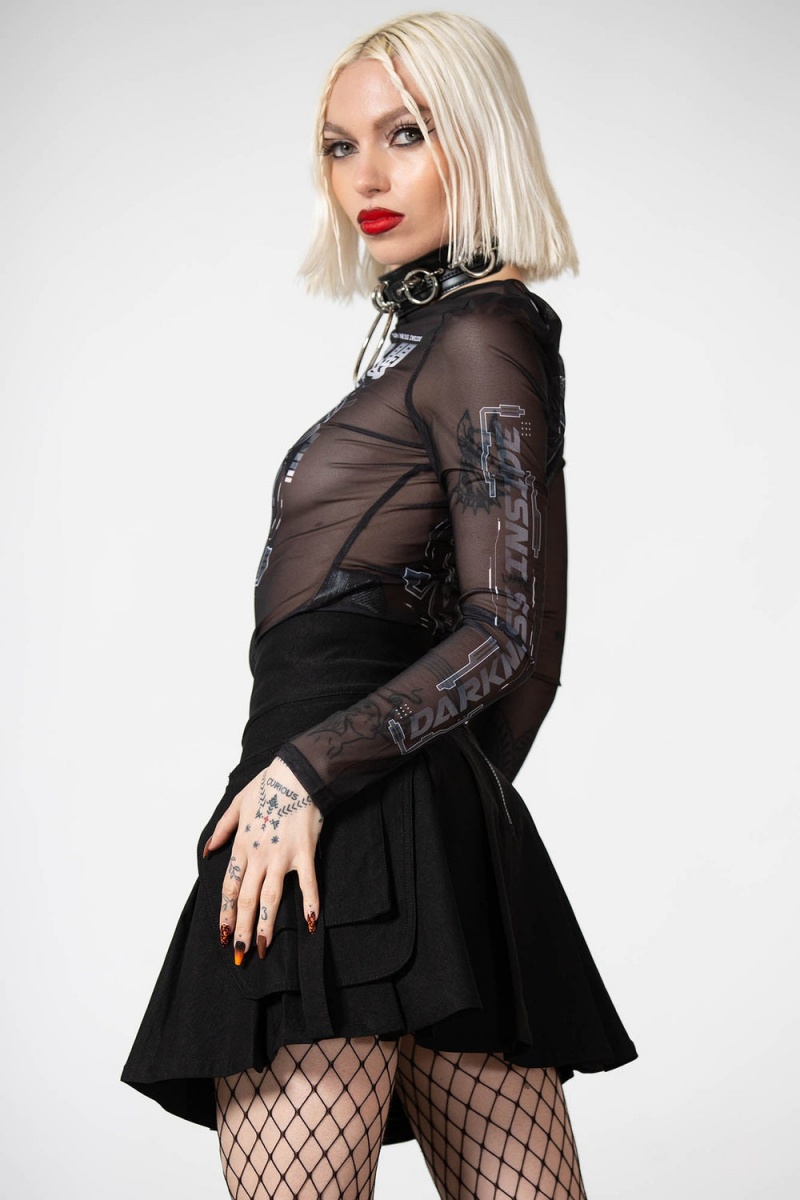 Killstar Darkness Inside Mesh Top Negros | 02364-DZFM