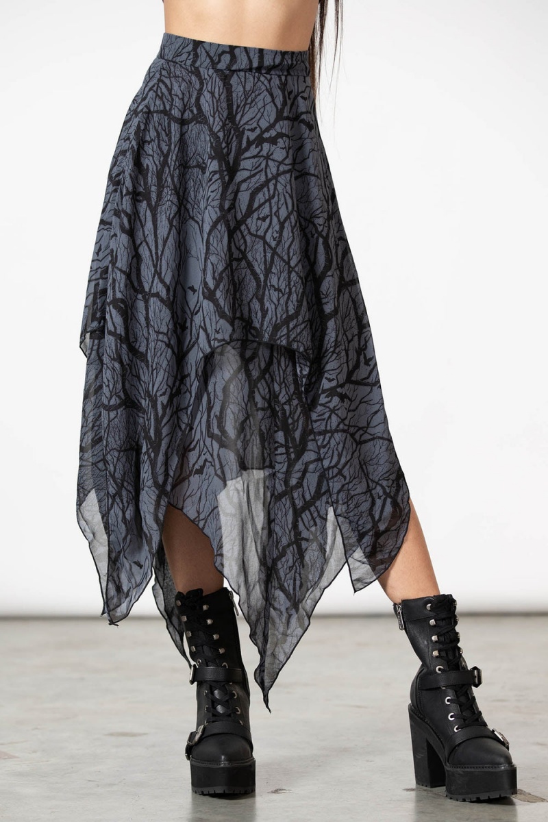 Killstar Dasia Maxi Skirt Negros | 48315-BMPL
