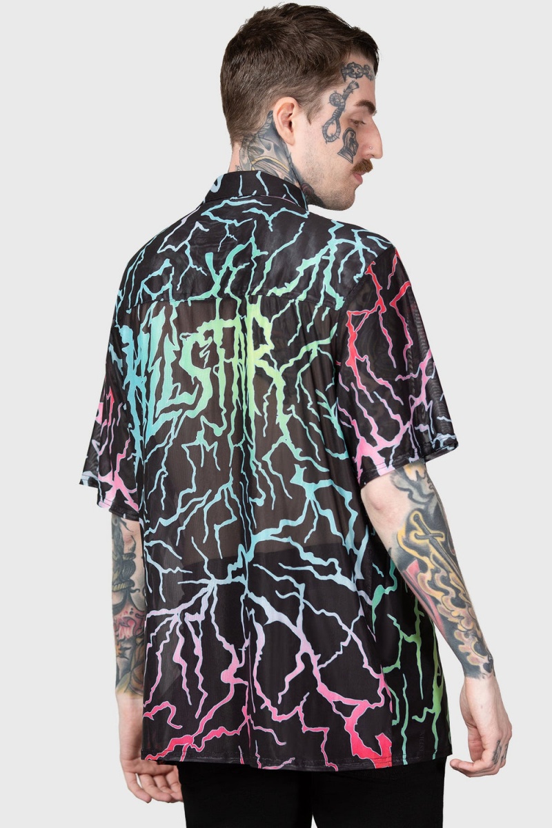 Killstar Dawn Light Shirt Negros | 51967-PDYJ