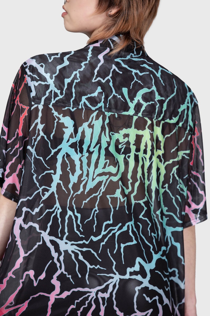 Killstar Dawn Light Shirt Negros | 89671-HKLN