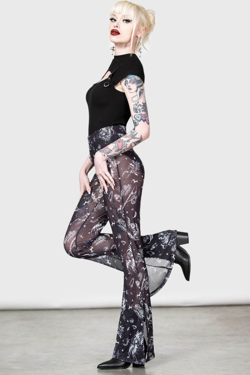 Killstar Dazed Skull Flares Negros | 73016-ORVT