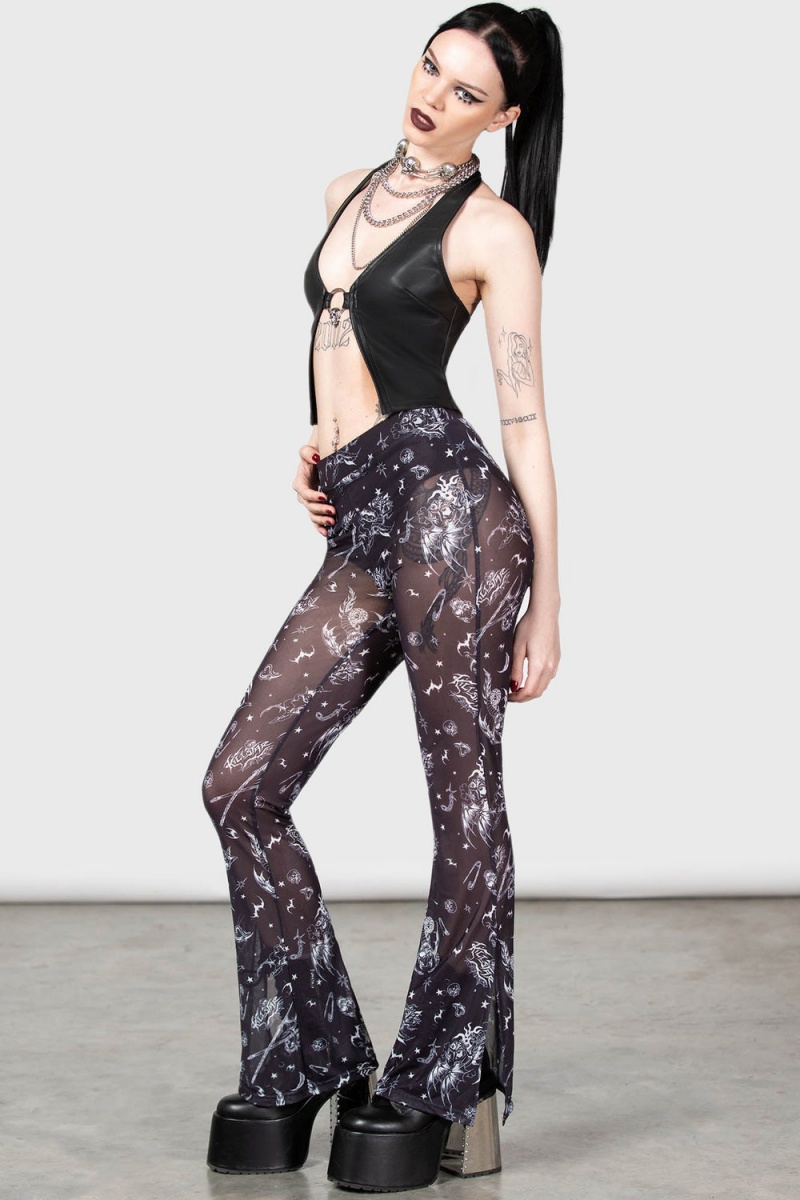 Killstar Dazed Skull Flares Negros | 73016-ORVT
