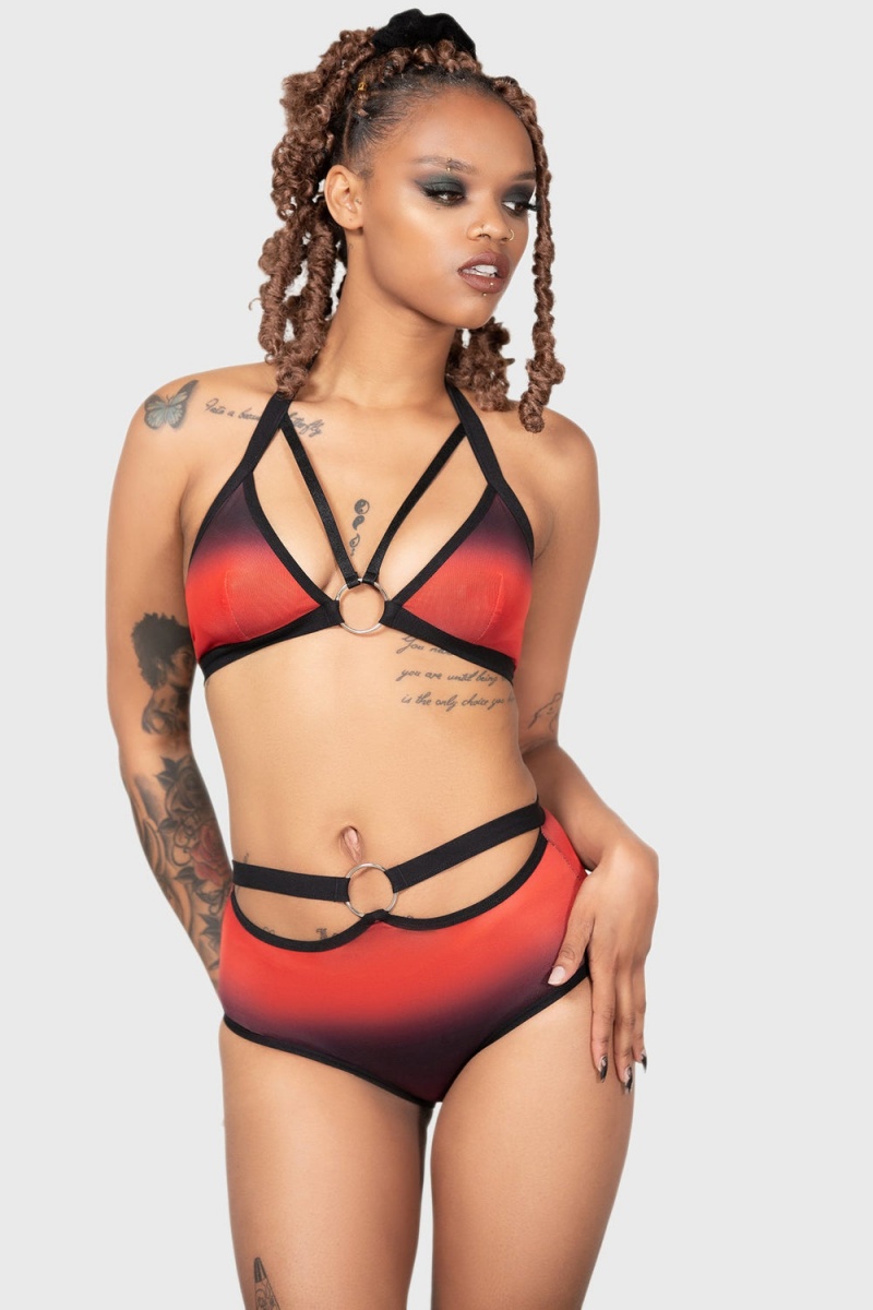 Killstar Dazzling Performance Bralet Rojos | 80294-RQSZ
