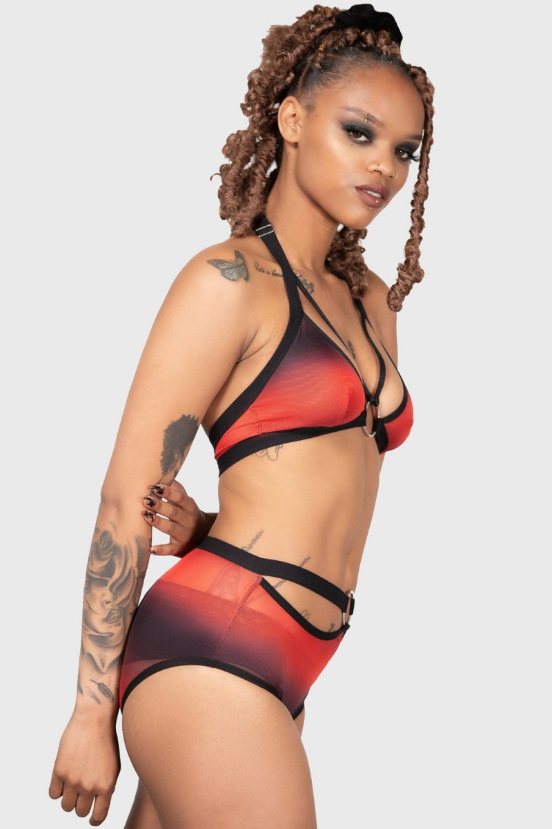 Killstar Dazzling Performance Panty Rojos | 52714-XJSI