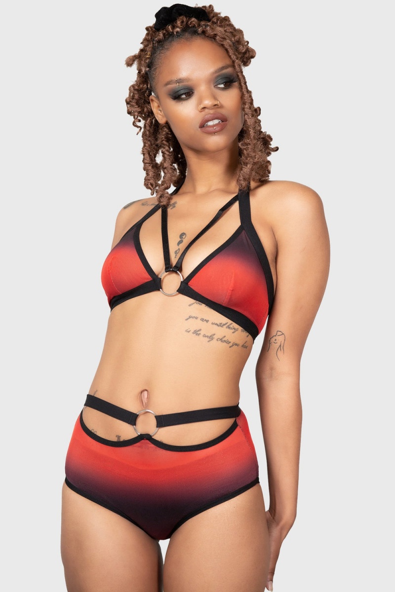 Killstar Dazzling Performance Panty Rojos | 52714-XJSI