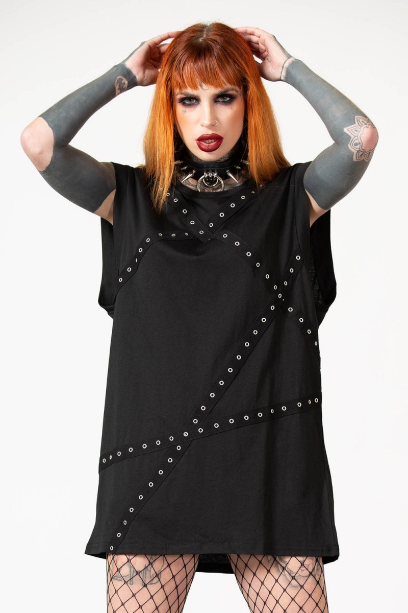 Killstar Dead Punch Vest Negros | 91845-DHBW