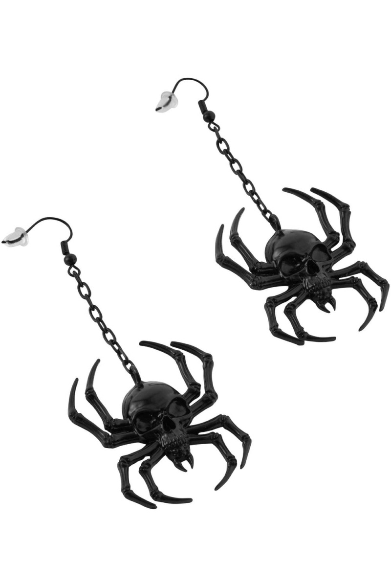 Killstar Deadly Earrings [B] Negros | 68512-ZDGQ