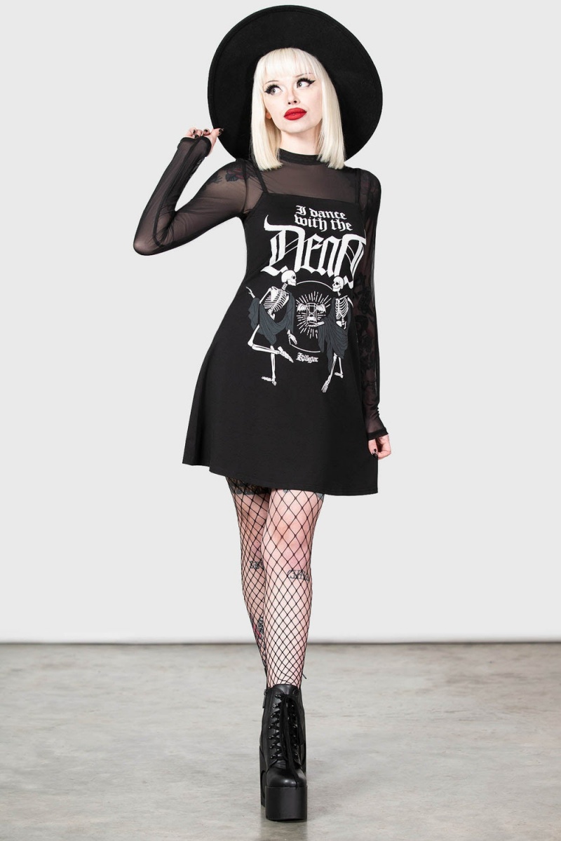 Killstar Deathdanse Two-Piece Vestido Negros | 91280-YJMW
