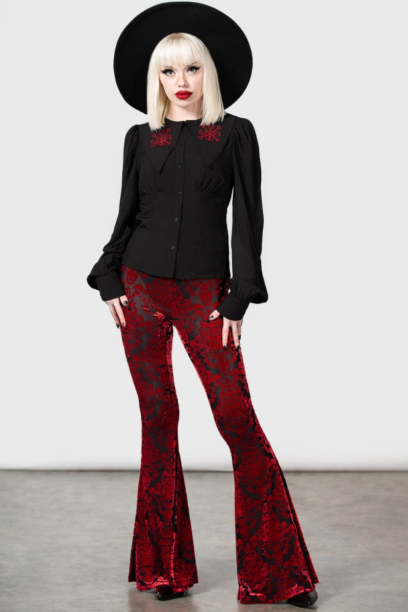 Killstar Decerabia Shirt Negros | 78410-HREW
