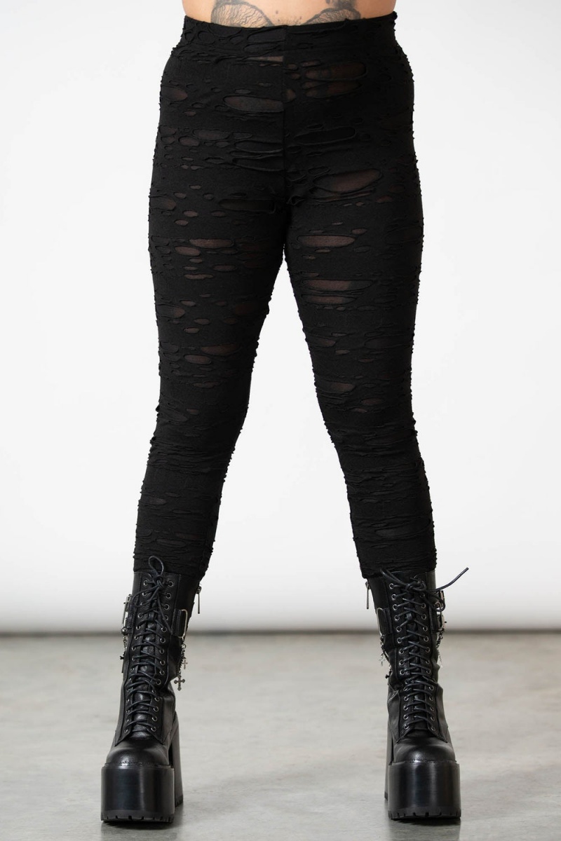 Killstar Deserter Leggings Negros | 82637-NQPG