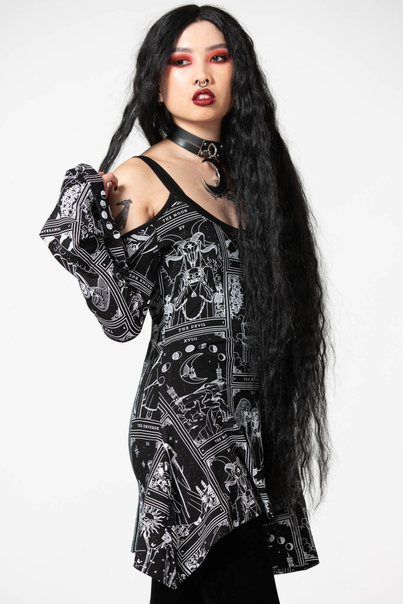 Killstar Destiny Cold-Shoulder Top Negros | 31506-HYJL